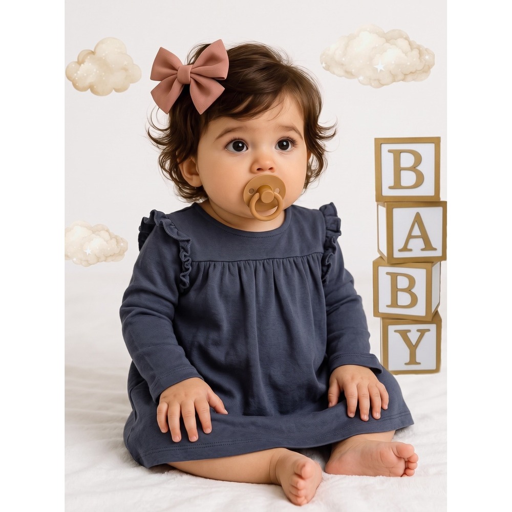 The Beaufort Bonnet Company Pima Cotton Ruffle Long Sleeve Dress 2T
